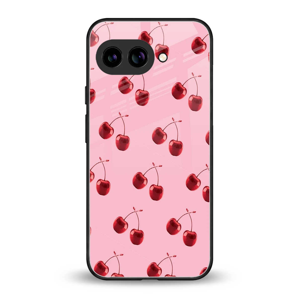 Cherries back phone cover | glass case for google pixel 10a