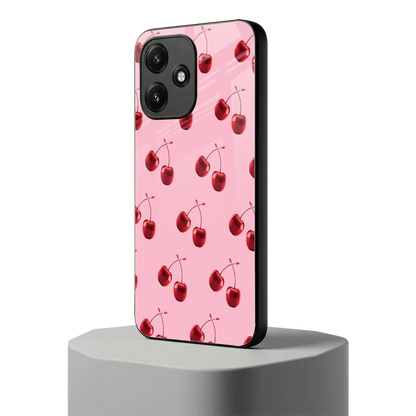 Cherries redmi 12 5g mobile cover | shockproof glass phone case