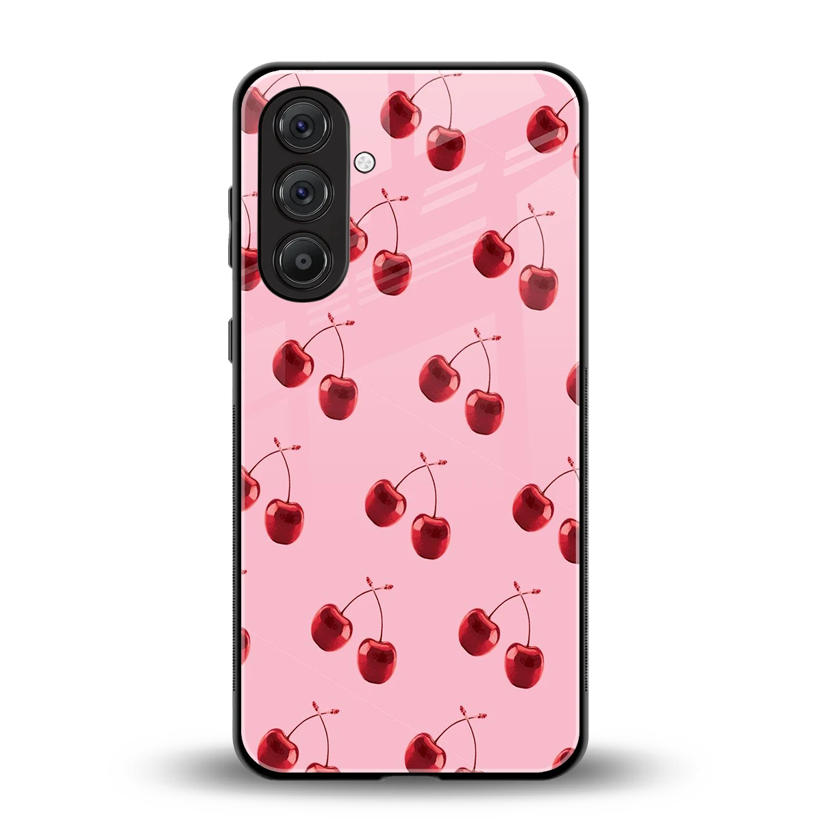 Cherries back phone cover | glass case for samsung galaxy m35 5g