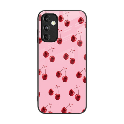 Cherries back phone cover | glass case for samsung galaxy m14 5g