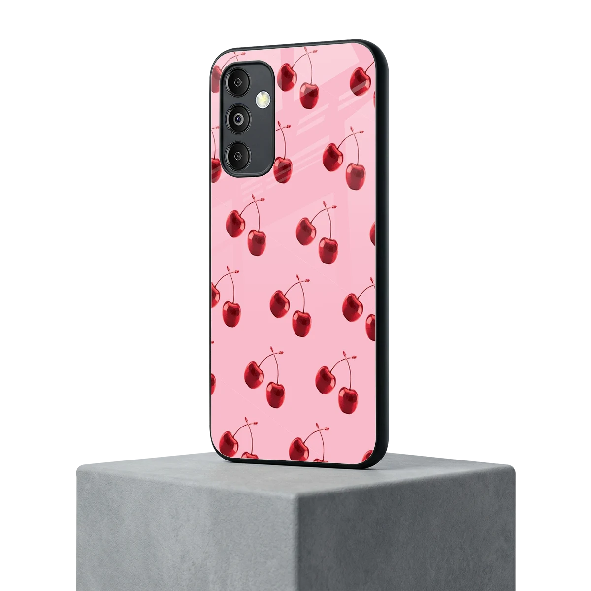 Cherries samsung galaxy m14 5g mobile cover | shockproof glass phone case