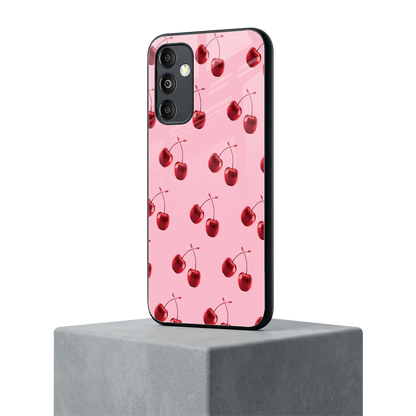 Cherries samsung galaxy m14 5g mobile cover | shockproof glass phone case