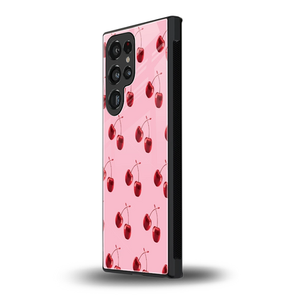 Cherries samsung galaxy s24 ultra mobile cover | shockproof glass phone case
