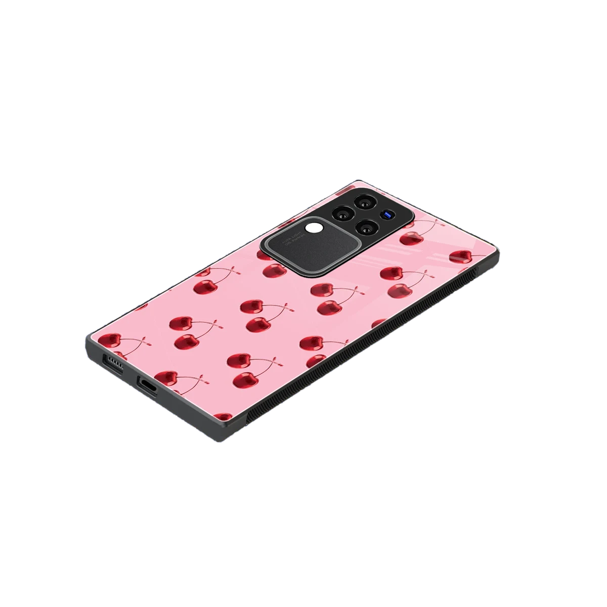 Cherries stylish phone case forvivo v30 pro | glossy glass and slim fit