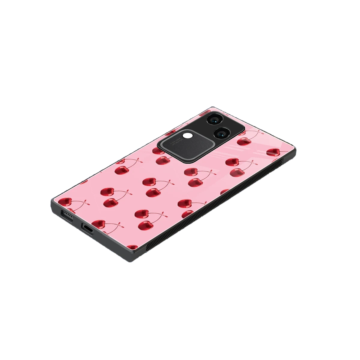 Cherries stylish phone case for vivo v30 | glossy glass and slim fit