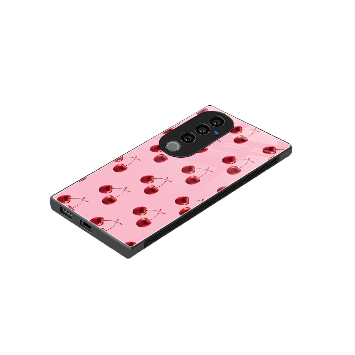 Cherries stylish phone case for vivo v40 pro | glossy glass and slim fit