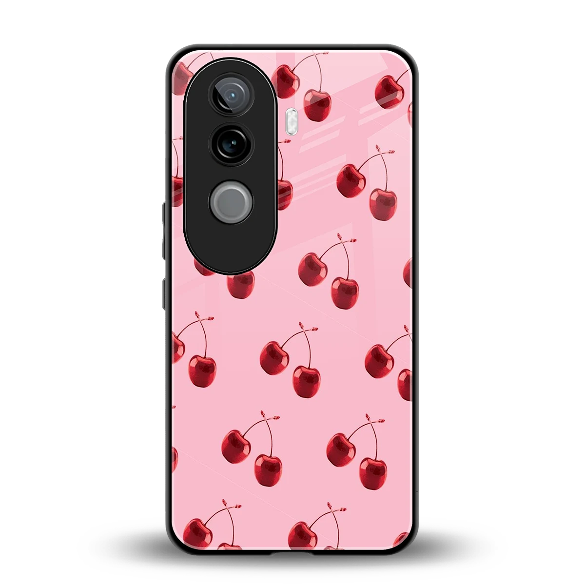Cherries back phone cover | glass case for vivo v40e