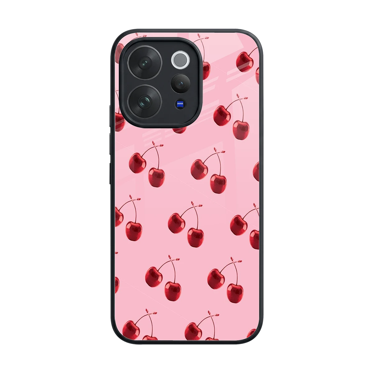 Cherries back phone cover | glass case for vivo v70