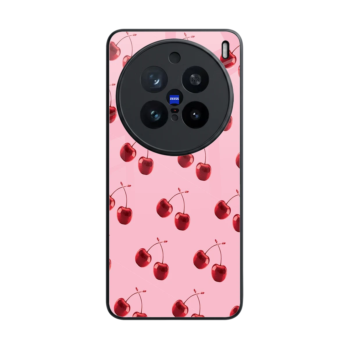 Cherries back phone cover | glass case for vivo x200 pro