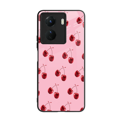 Cherries back phone cover | glass case for vivo y16