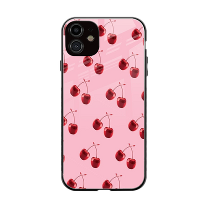 Cherries back phone cover | glass case for iphone 12