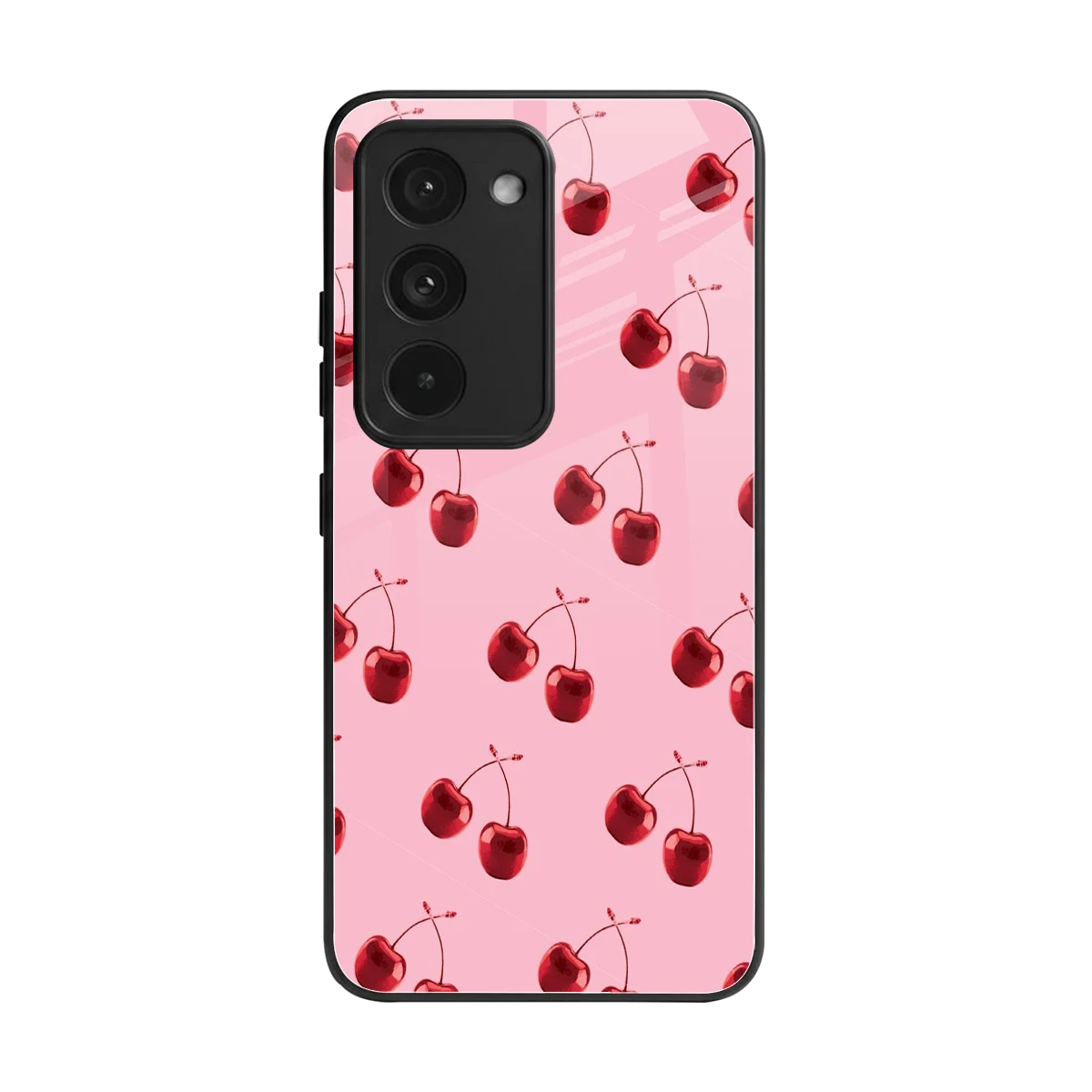 Cherries back phone cover | glass case for redmi 15 5g