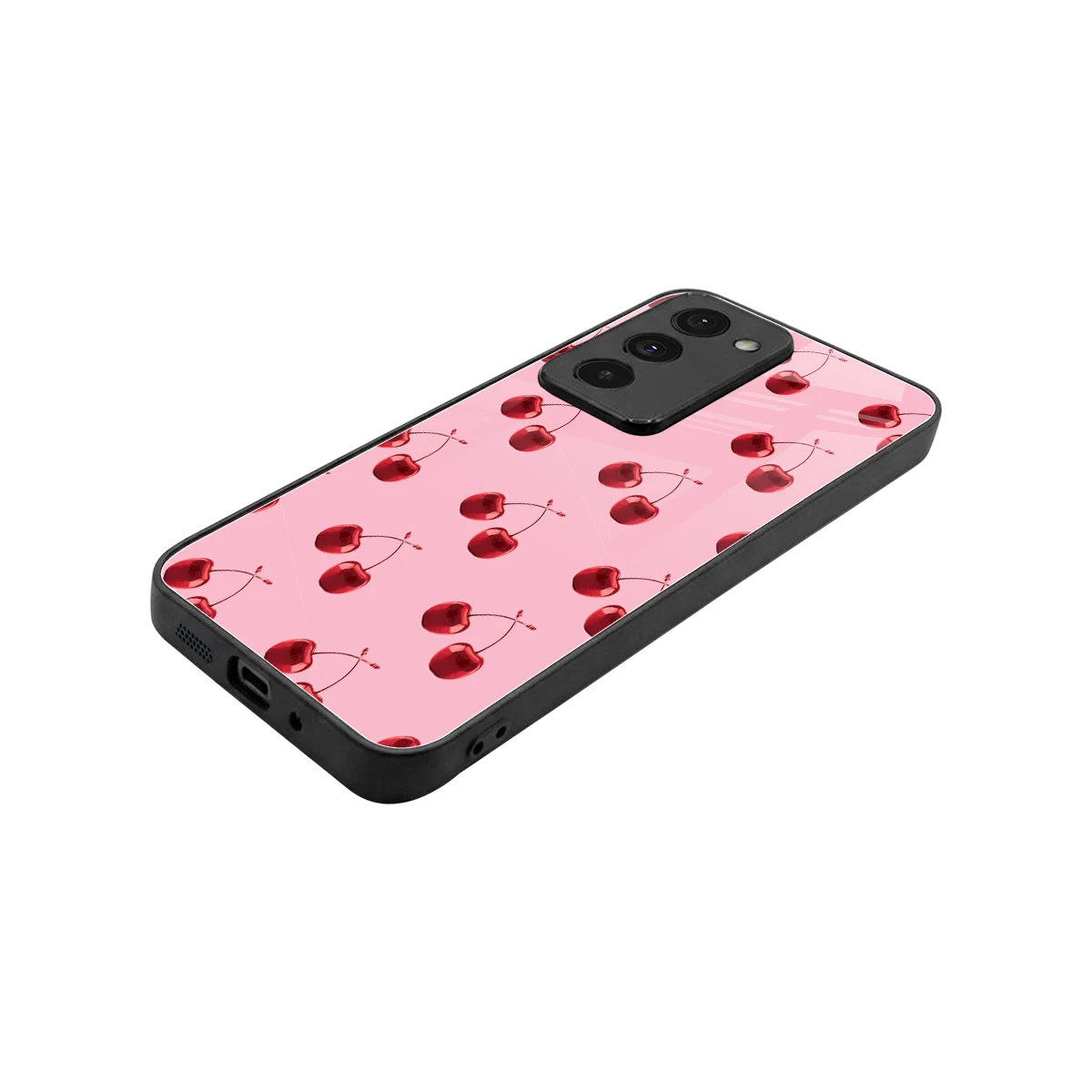 Cherries stylish phone case for redmi 15 5g | glossy glass and slim fit