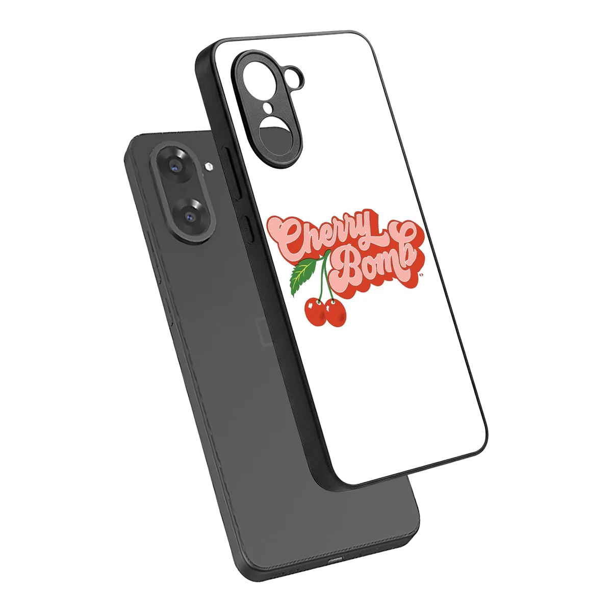 Cherry Bomb sleek oneplus nord ce5 5g cover with tempered glass back and TPU edges