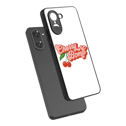Cherry Bomb sleek oneplus nord ce5 5g cover with tempered glass back and TPU edges