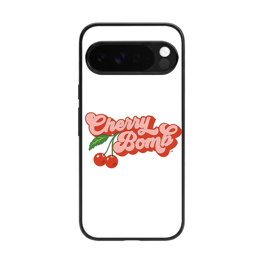 Cherry Bomb back phone cover | glass case for google pixel 10 pro xl