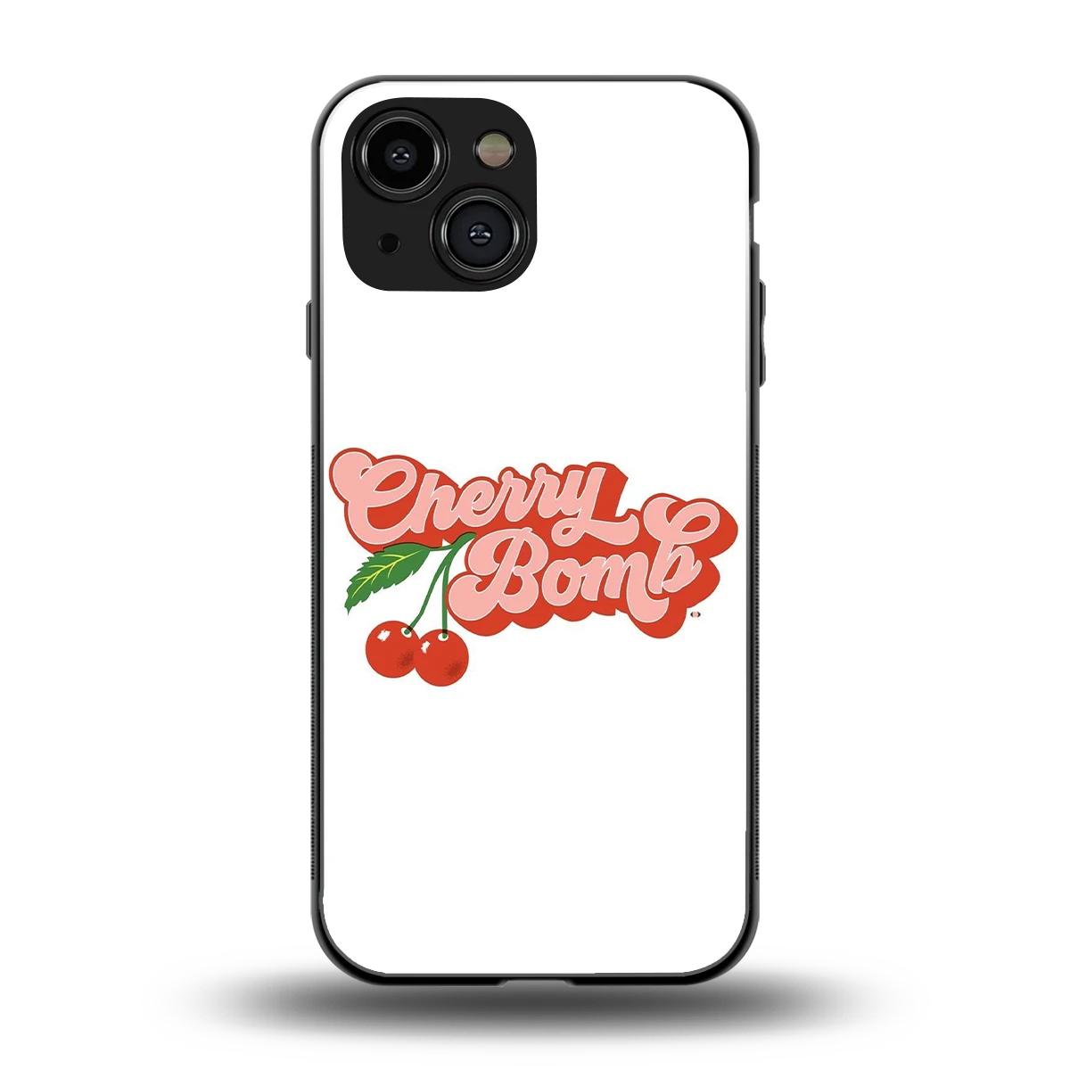 Cherry Bomb back phone cover | glass case for iphone 13 mini