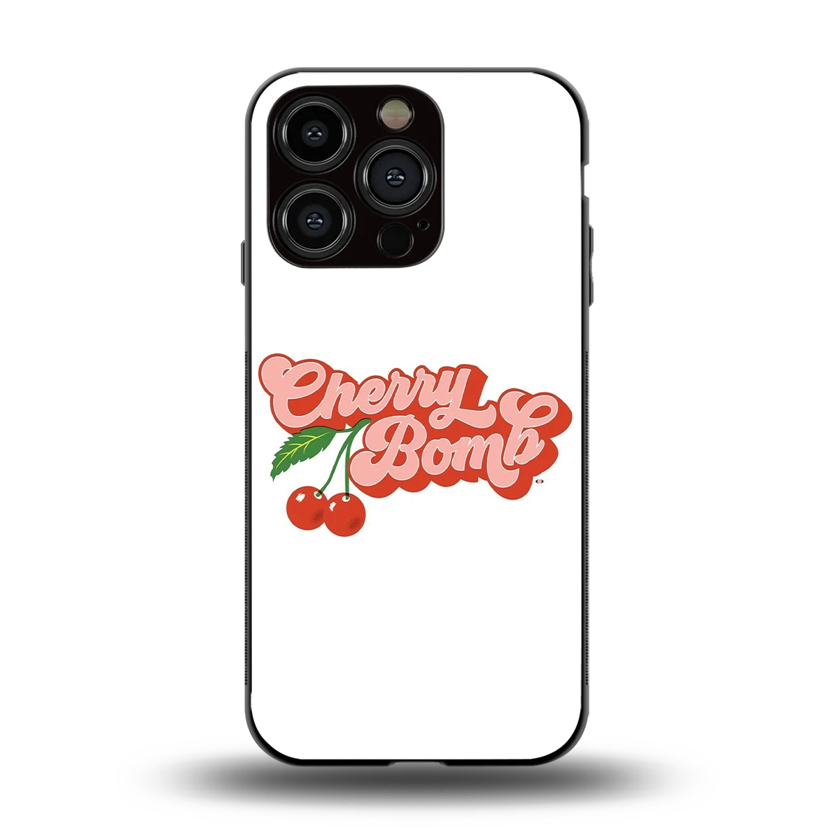 Cherry Bomb back phone cover | glass case for iphone 13 pro