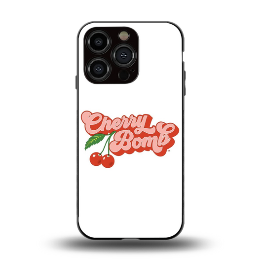 Cherry Bomb back phone cover | glass case for iphone 13 pro