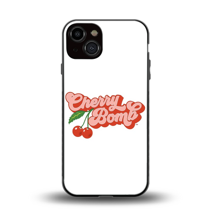 Cherry Bomb back phone cover | glass case for iphone 13