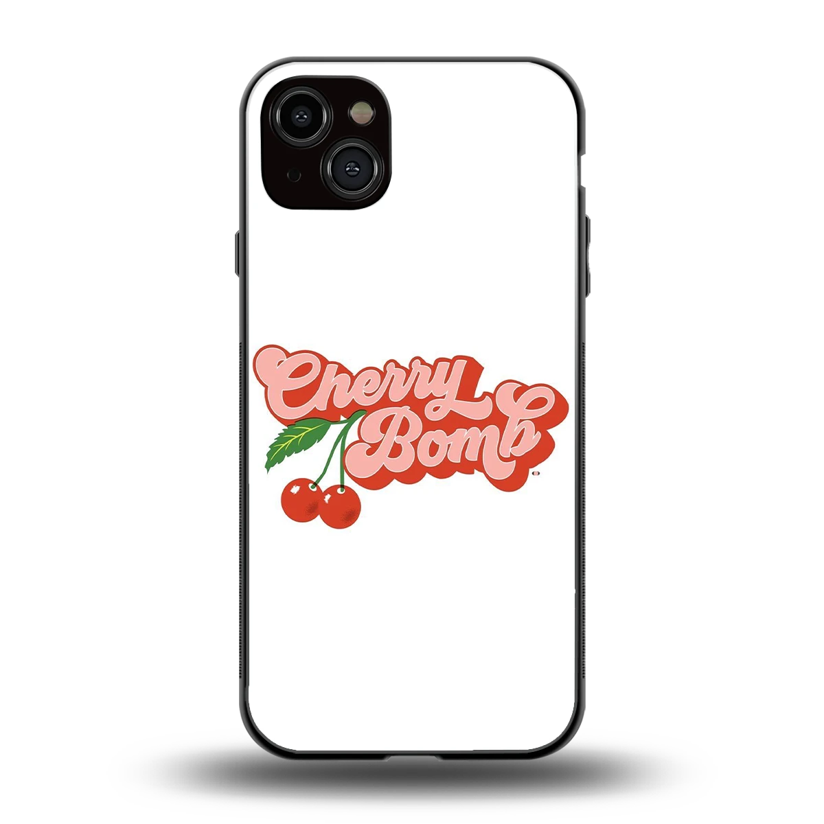 Cherry Bomb back phone cover | glass case for iphone 15 plus