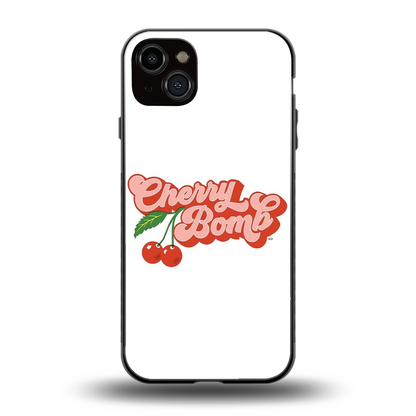 Cherry Bomb back phone cover | glass case for iphone 15 plus