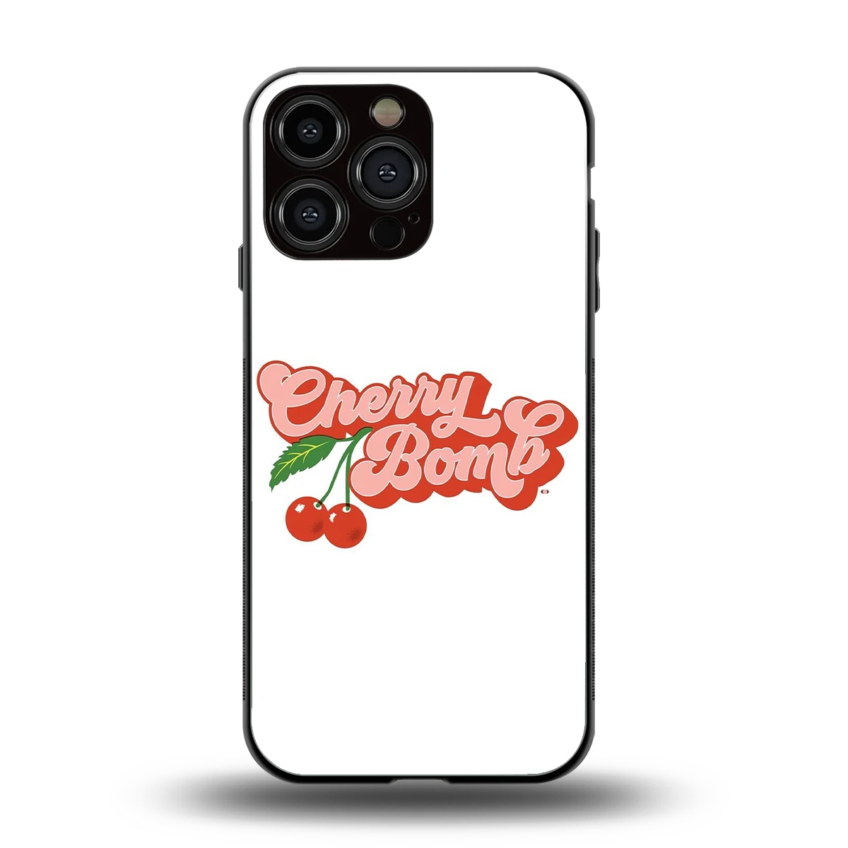 Cherry Bomb back phone cover | glass case for iphone 15 pro max