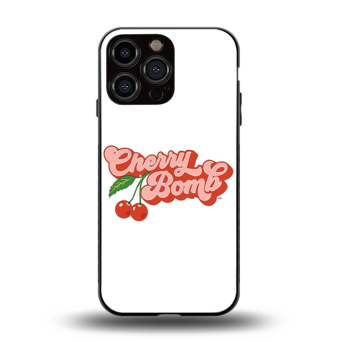 Cherry Bomb back phone cover | glass case for iphone 16 pro max