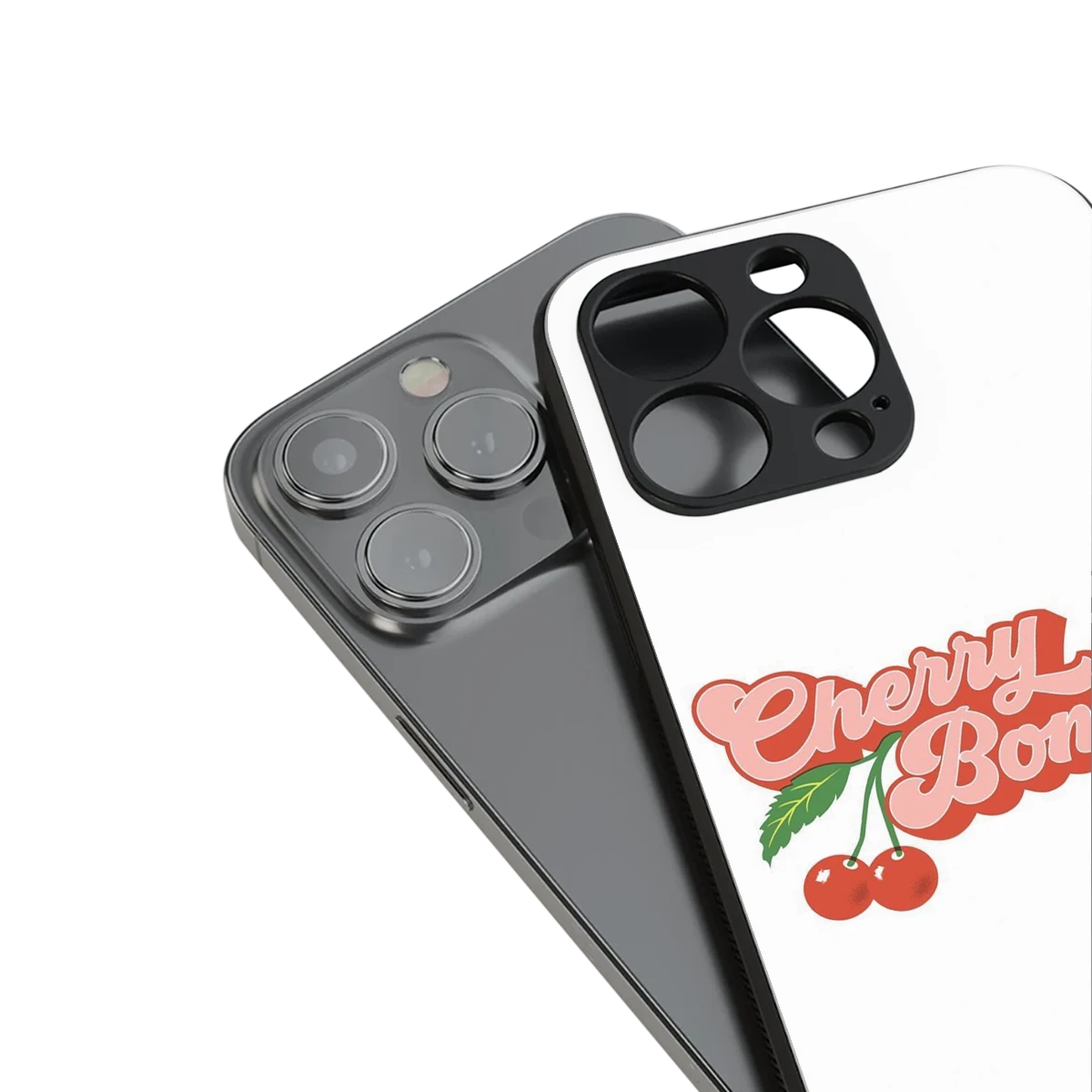 Cherry Bomb stylish phone case for iphone 14 pro max | glossy glass and slim fit