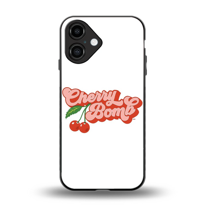 Cherry Bomb back phone cover | glass case for iphone 16