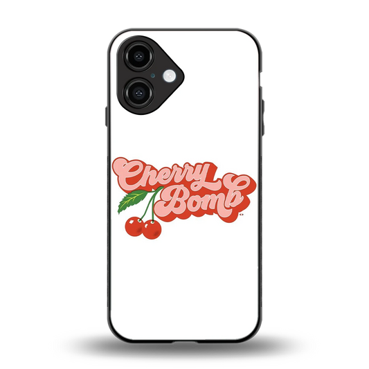 Cherry Bomb back phone cover | glass case for iphone 16