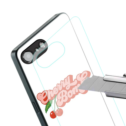 Cherry Bomb stylish phone case for iphone 16e | glossy glass and slim fit