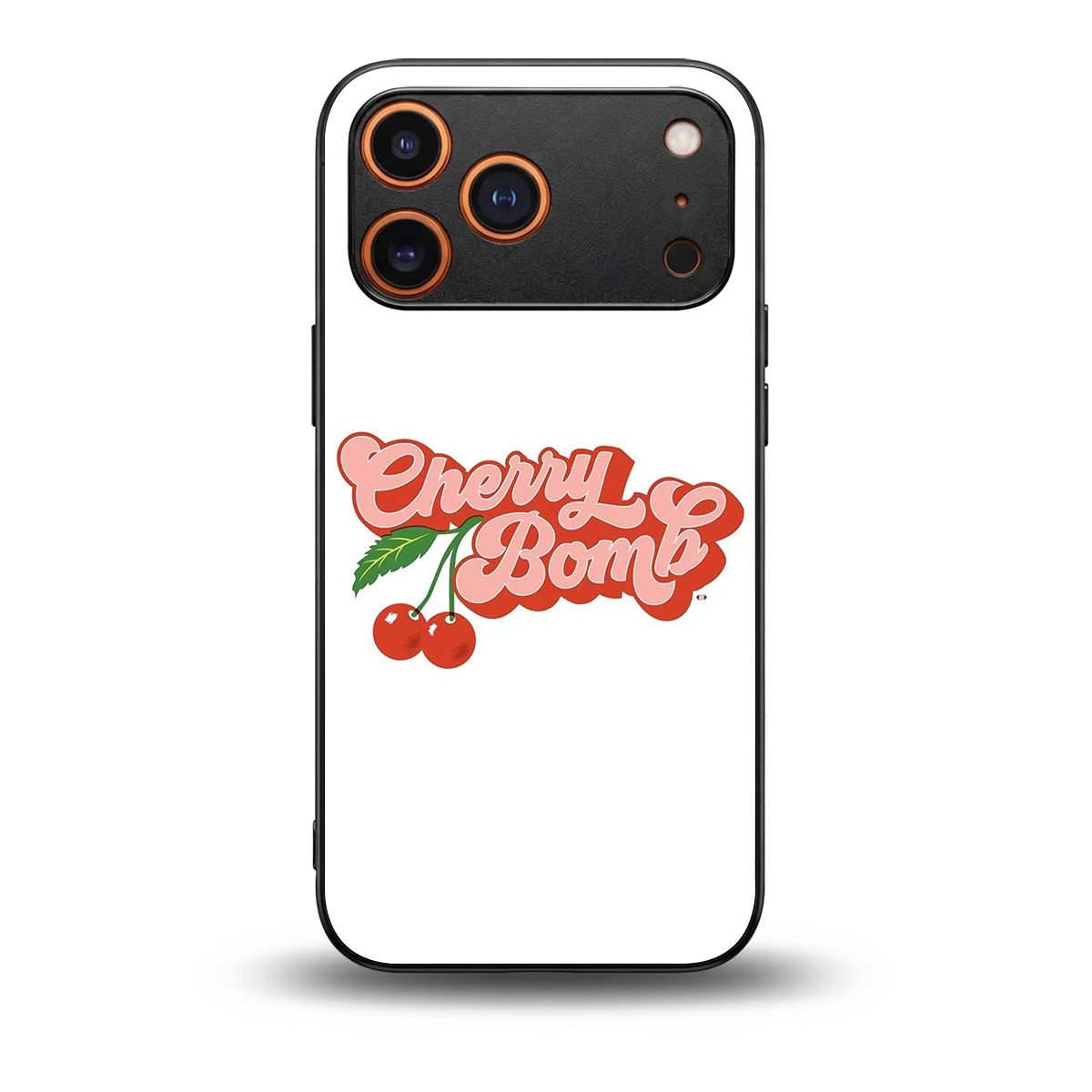 Cherry Bomb back phone cover | glass case for iphone 17 pro