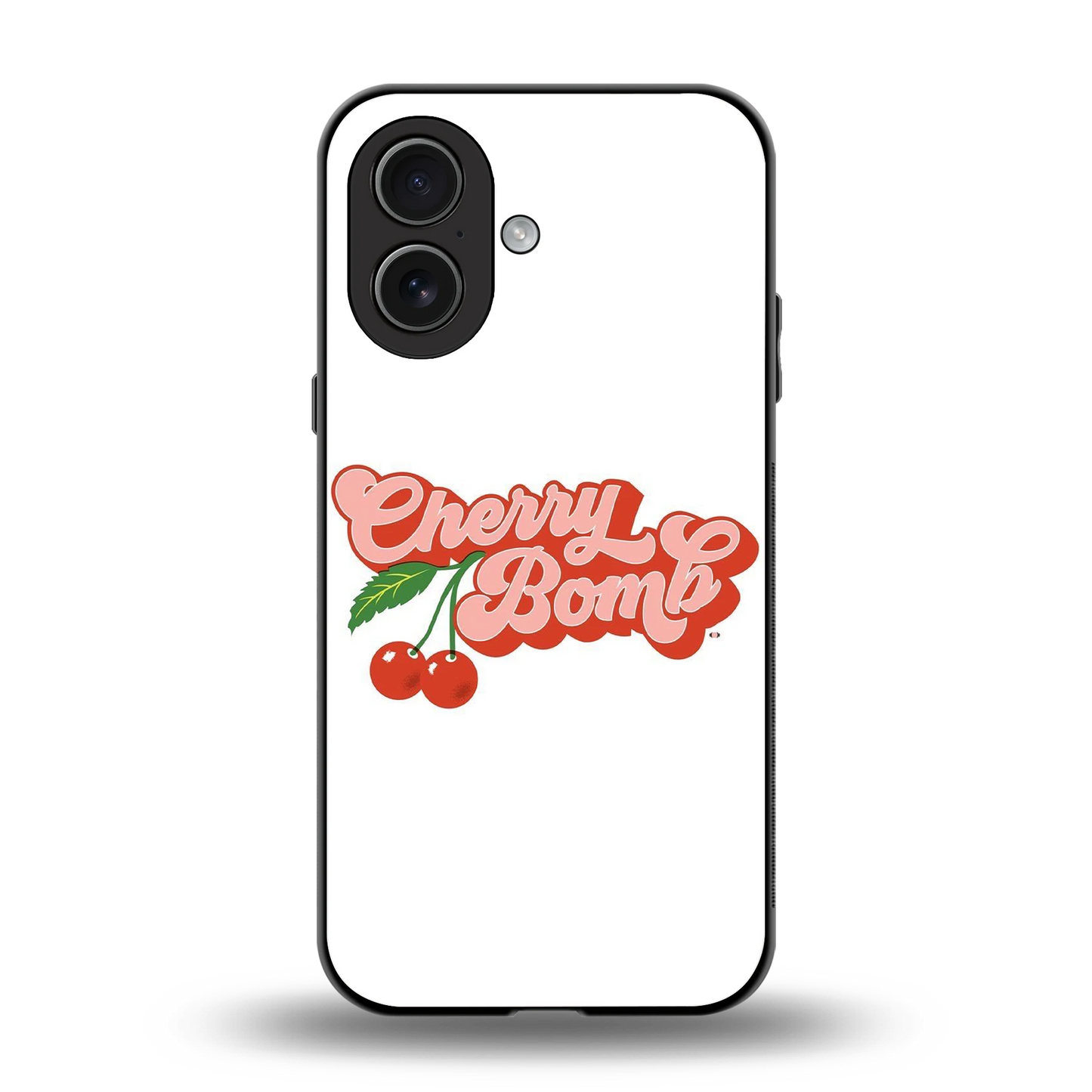 Cherry Bomb back phone cover | glass case for iphone 17