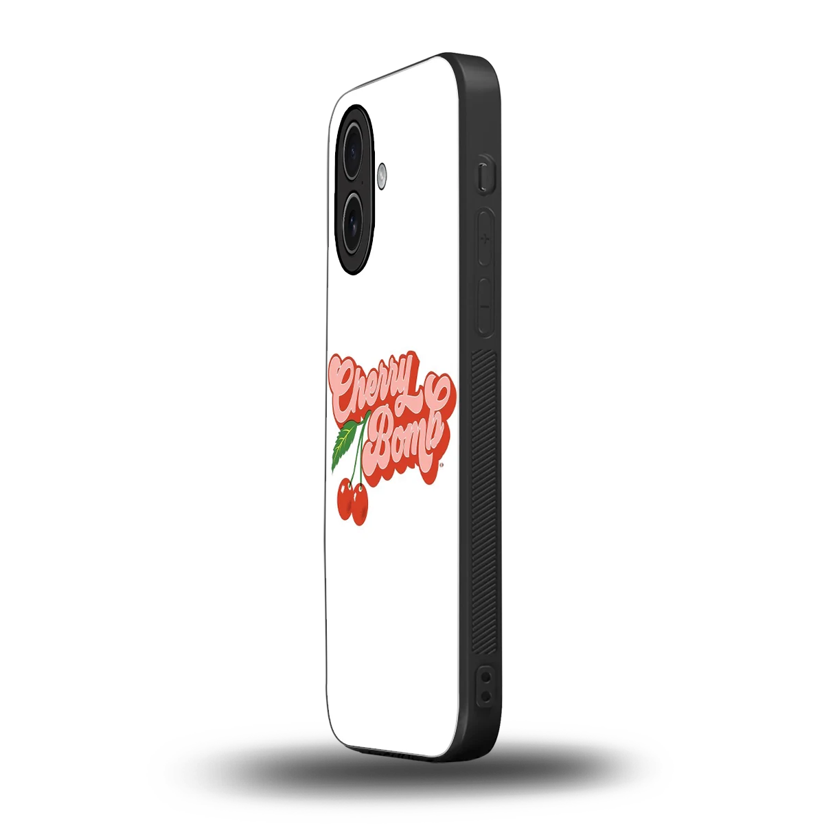 Cherry Bomb iphone 17 mobile cover | shockproof glass phone case