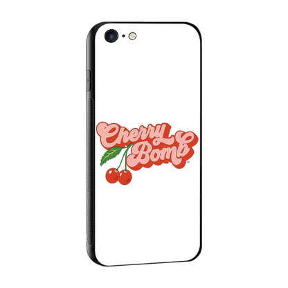 Cherry Bomb sleek iphone 6s cover with tempered glass back and TPU edges