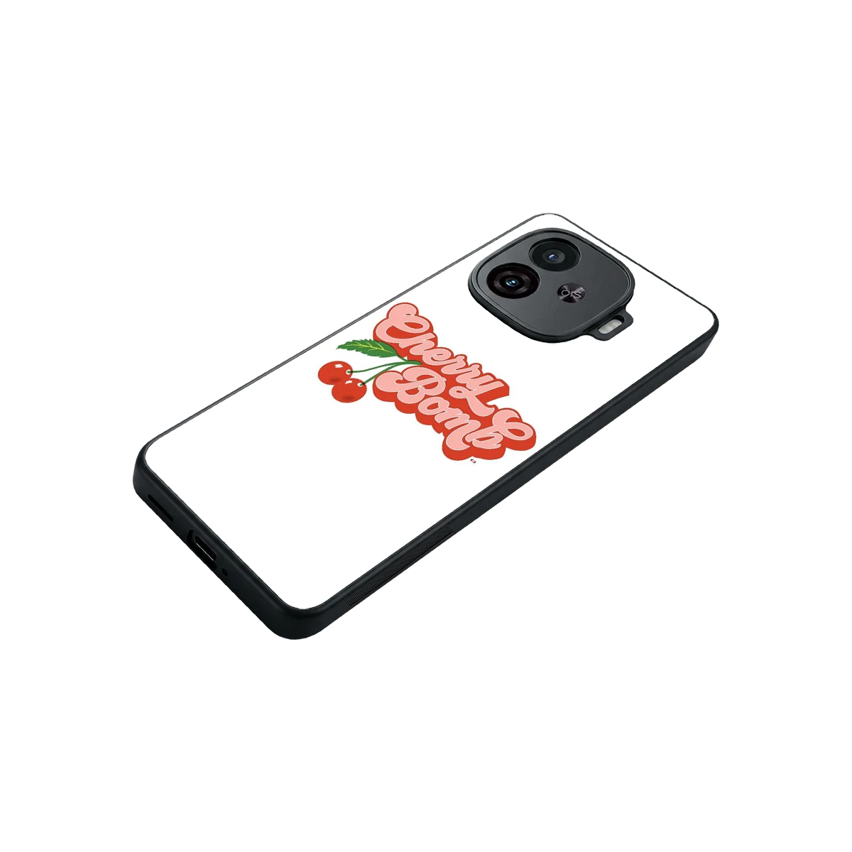 Cherry Bomb stylish phone case for iqoo neo 10r 5g | glossy glass and slim fit