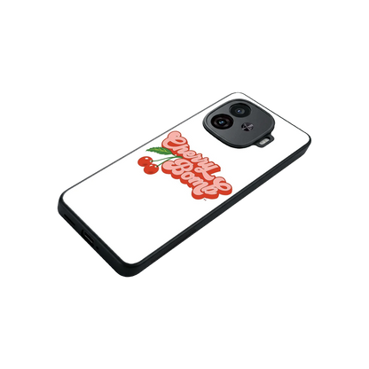 Cherry Bomb stylish phone case for iqoo neo 10r 5g | glossy glass and slim fit