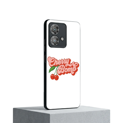 Cherry Bomb motorola edge 40 neo 5g mobile cover | shockproof glass phone case