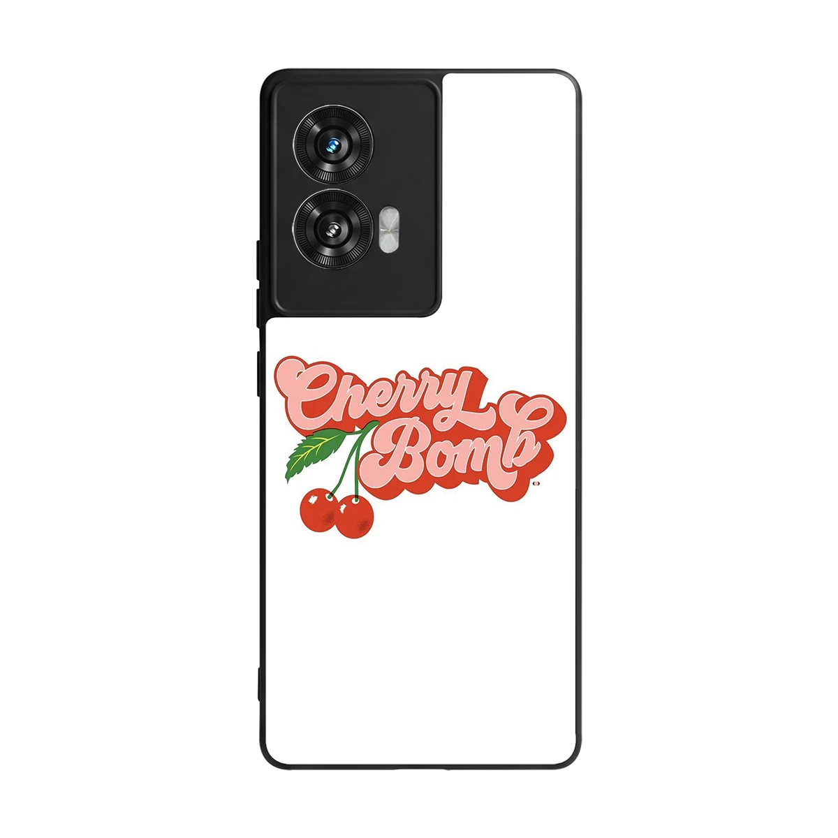 Cherry Bomb back phone cover | glass case for motorola edge 50 fusion