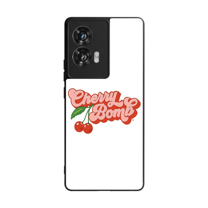 Cherry Bomb back phone cover | glass case for motorola edge 50 fusion