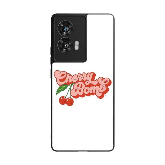 Cherry Bomb back phone cover | glass case for motorola edge 50 fusion
