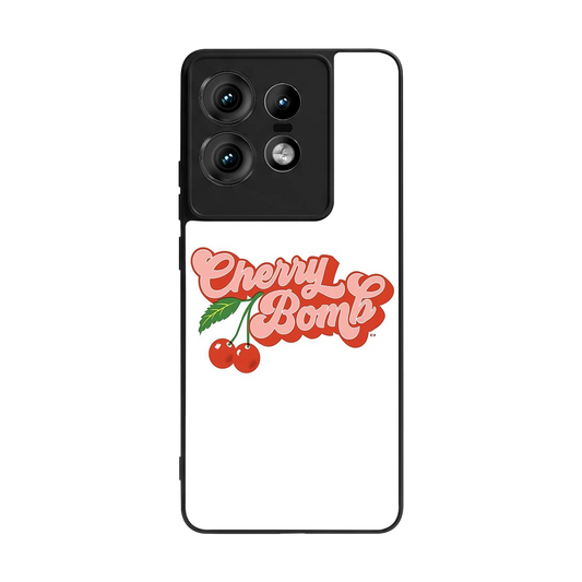 Cherry Bomb back phone cover | glass case for motorola edge 50 pro