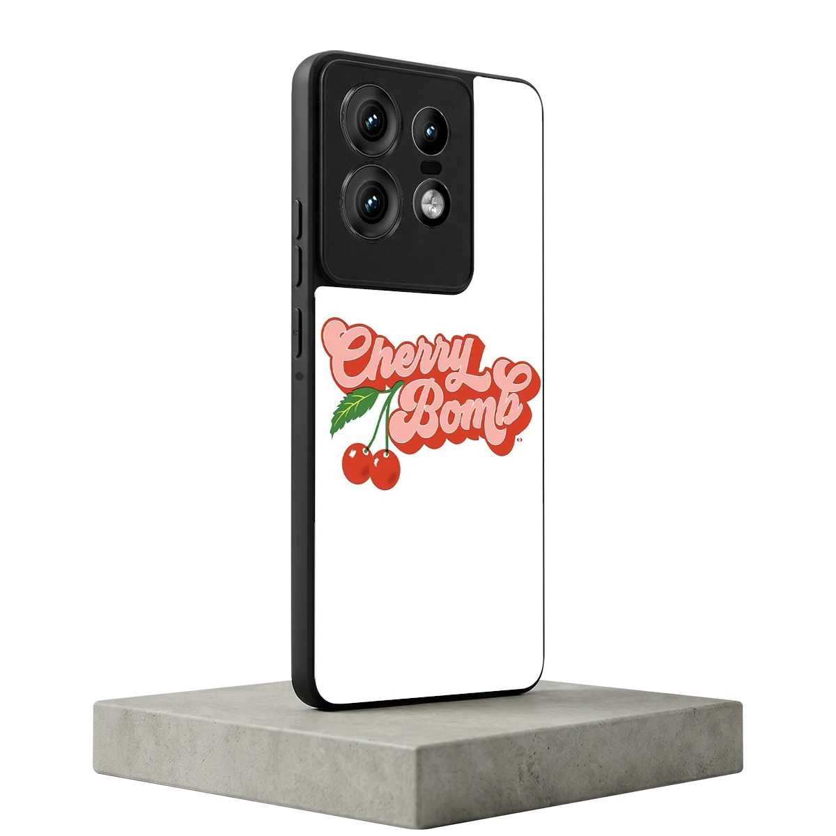 Cherry Bomb motorola edge 50 pro mobile cover | shockproof glass phone case