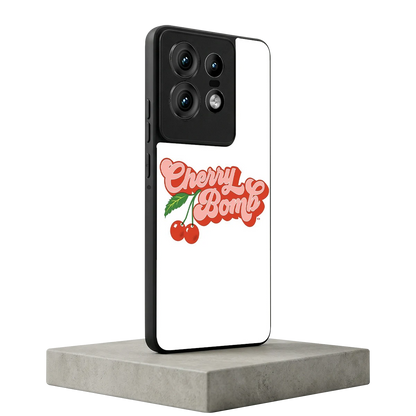 Cherry Bomb motorola edge 50 pro mobile cover | shockproof glass phone case