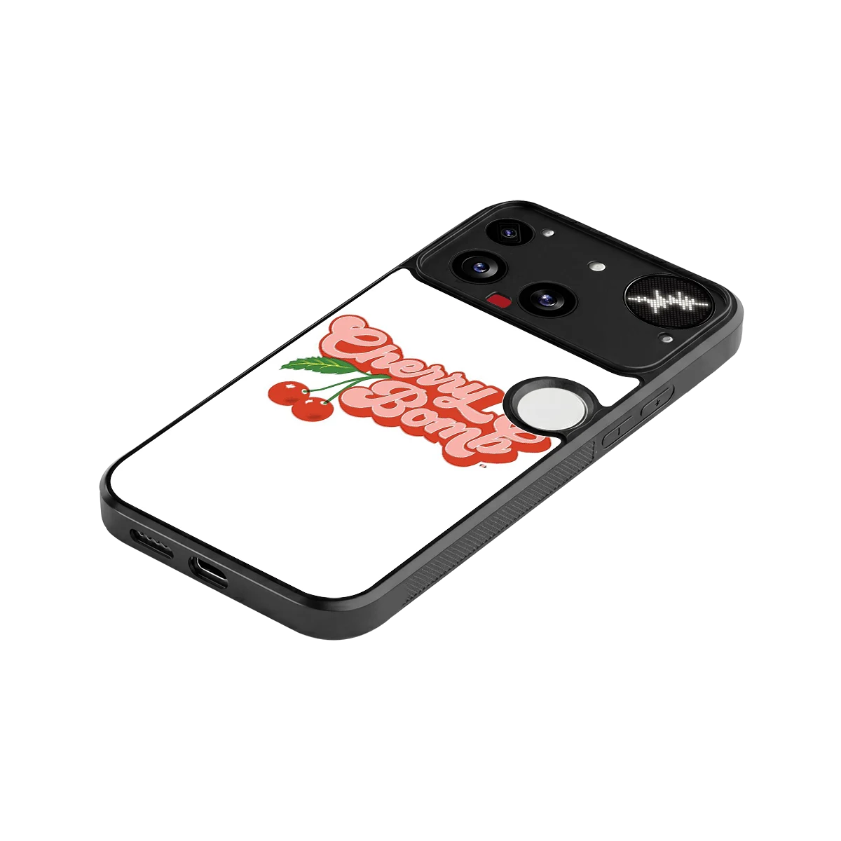 Cherry Bomb stylish phone case for nothing phone 3 | glossy glass and slim fit