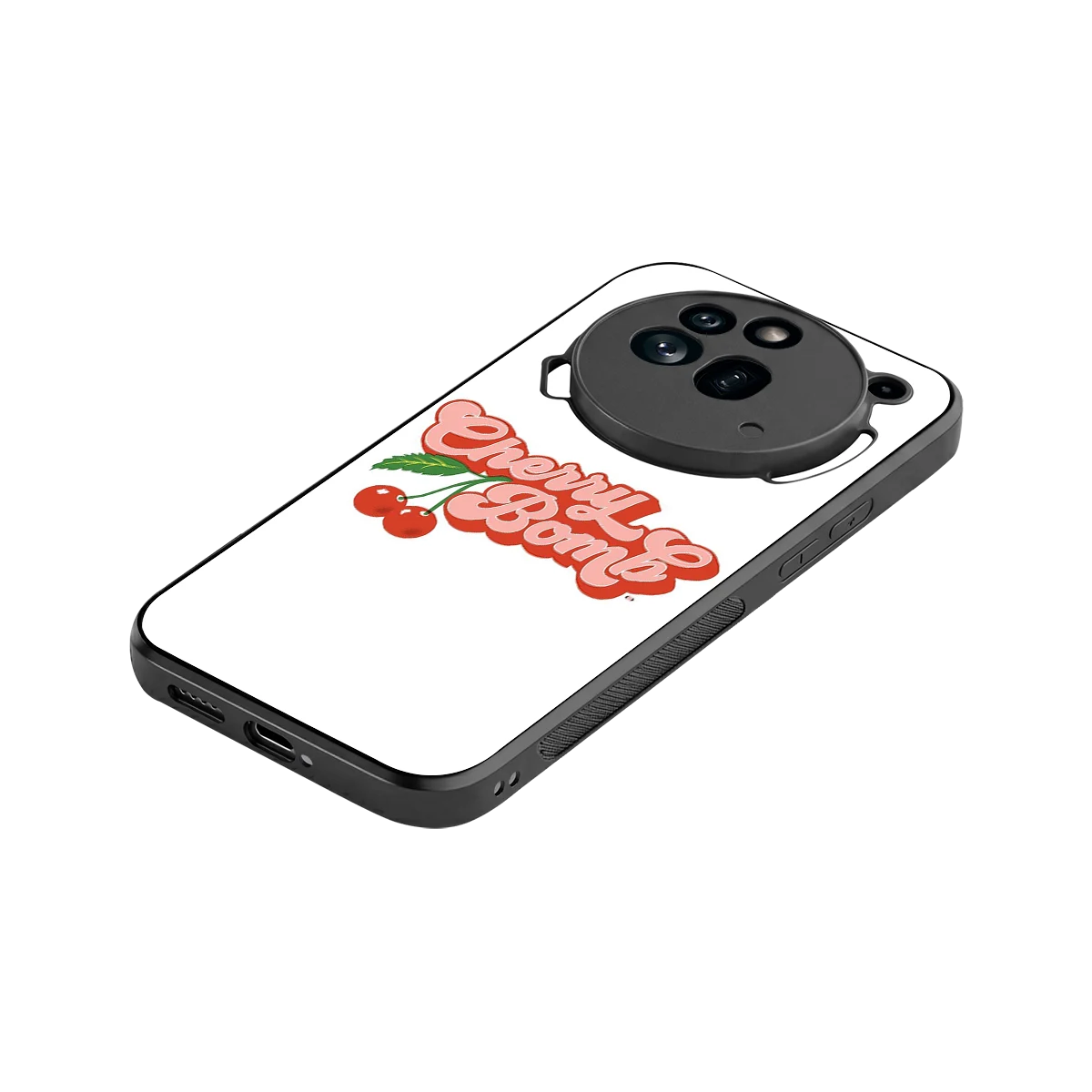 Cherry Bomb stylish phone case for nothing phone 3a pro | glossy glass and slim fit