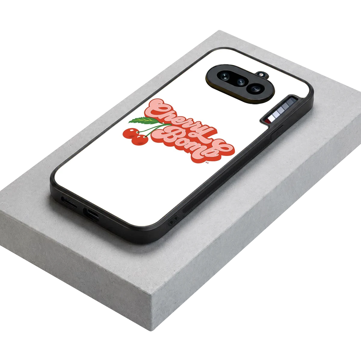 Cherry Bomb stylish phone case for nothing phone 4a | glossy glass and slim fit