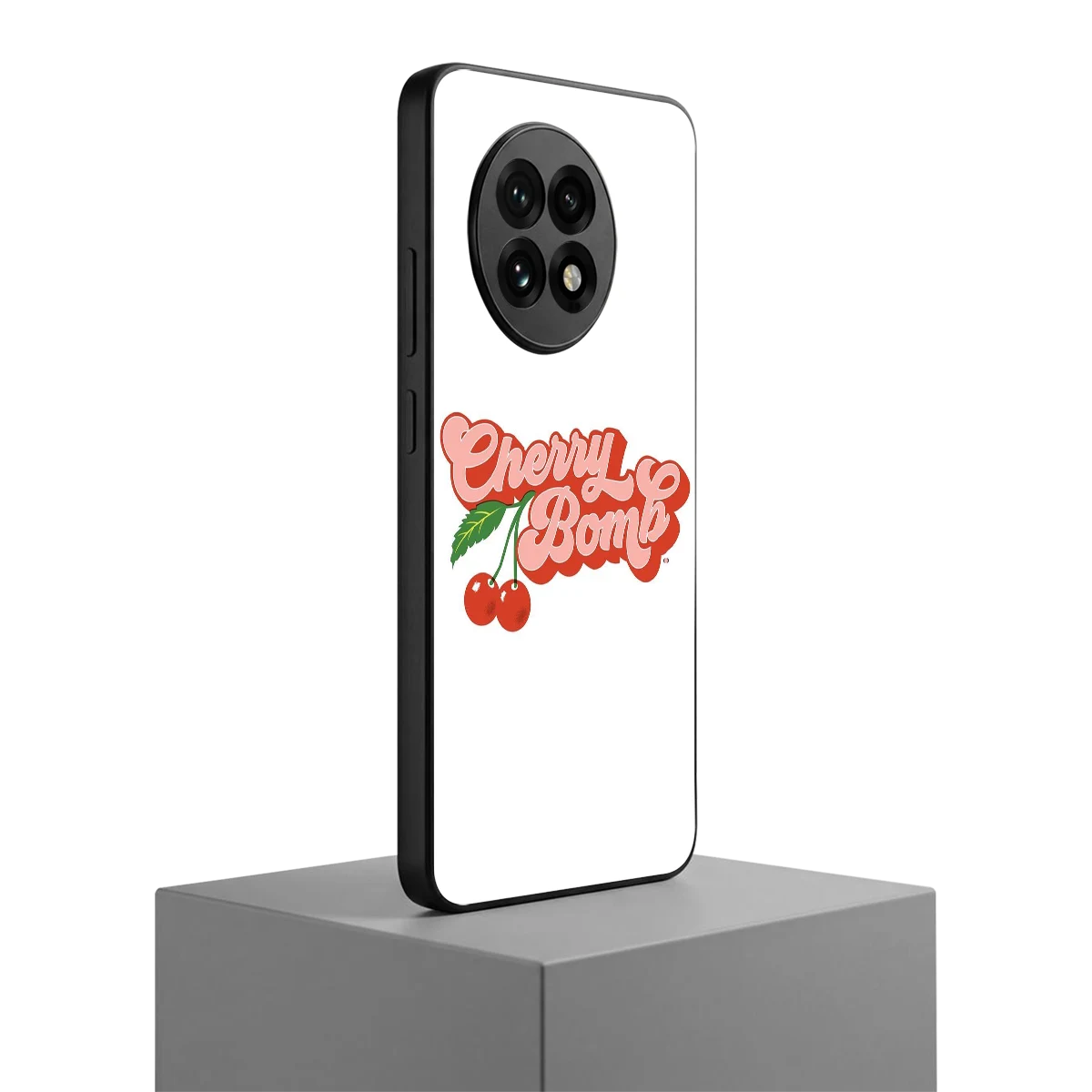 Cherry Bomb oneplus 13r mobile cover | shockproof glass phone case