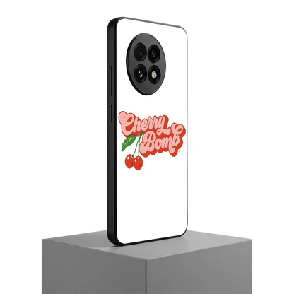 Cherry Bomb oneplus 13r mobile cover | shockproof glass phone case